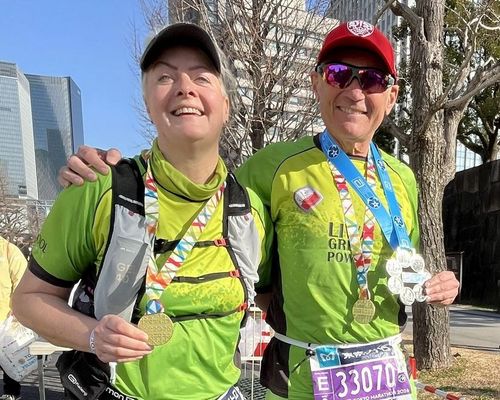 Andrea & Kalle beim Tokyo Marathon in Japan