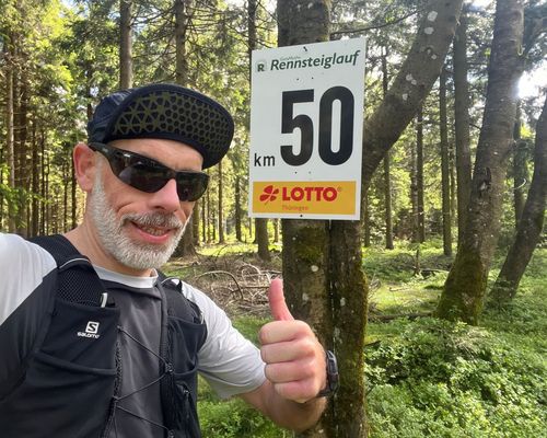 Jürgen Weinrauch beim GutsMuths-Rennsteiglauf  